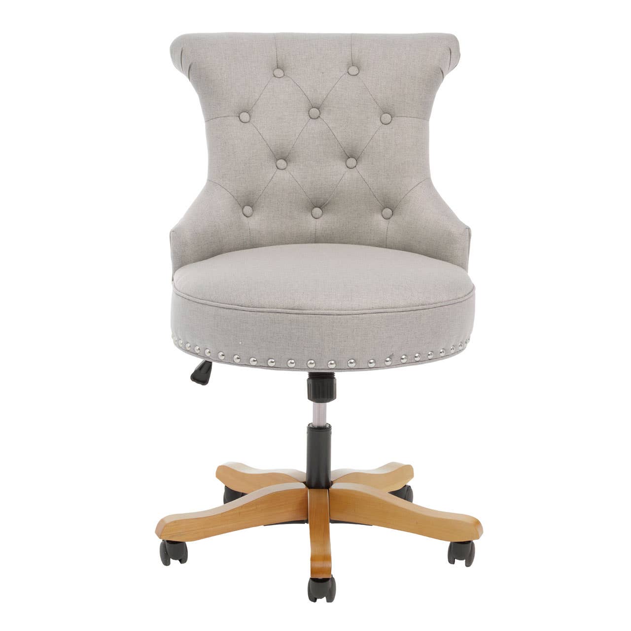 Winged Natural Fabric Office Chair