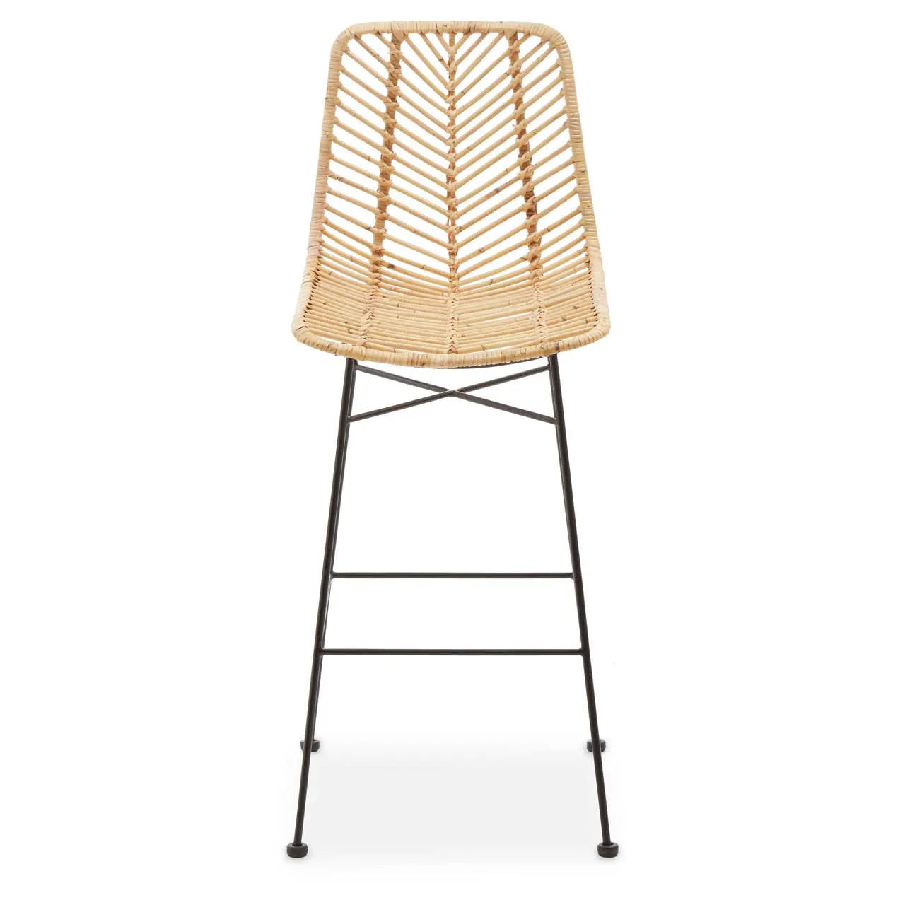 Rattan Curved Bar Chair