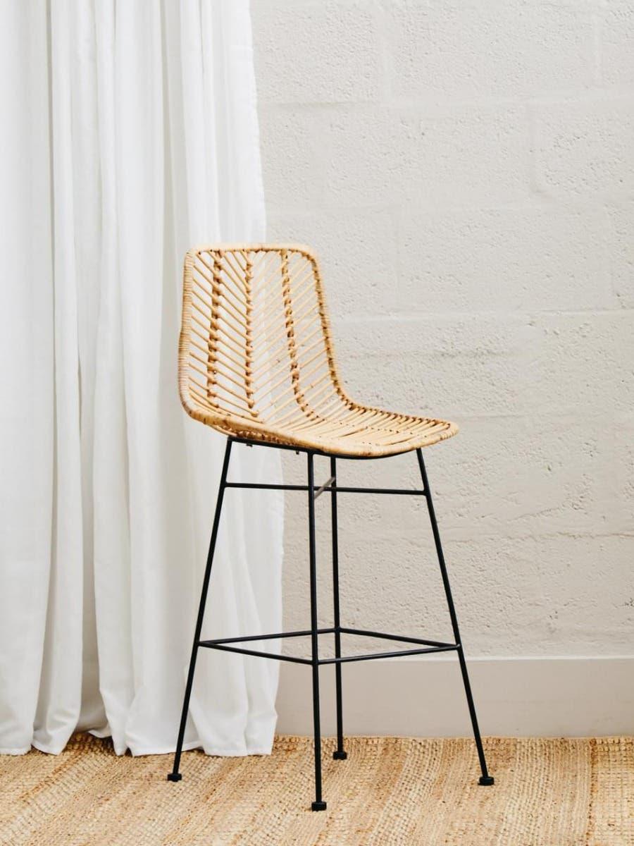 Rattan Curved Bar Chair