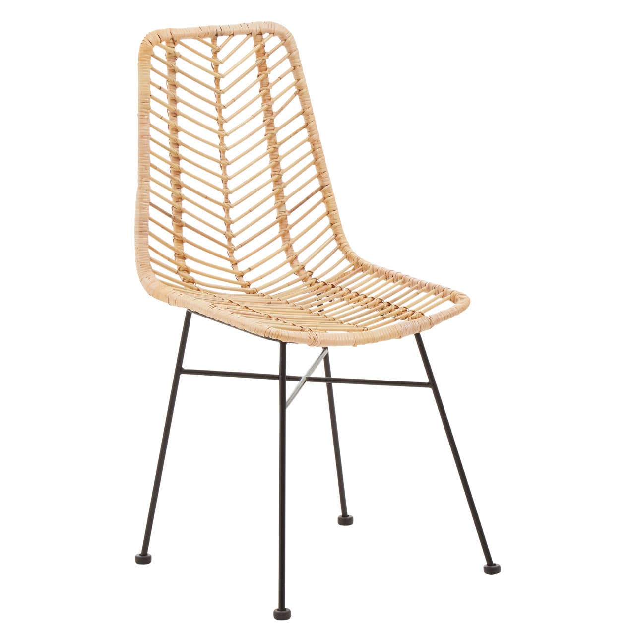 Curved Rattan Accent Chair