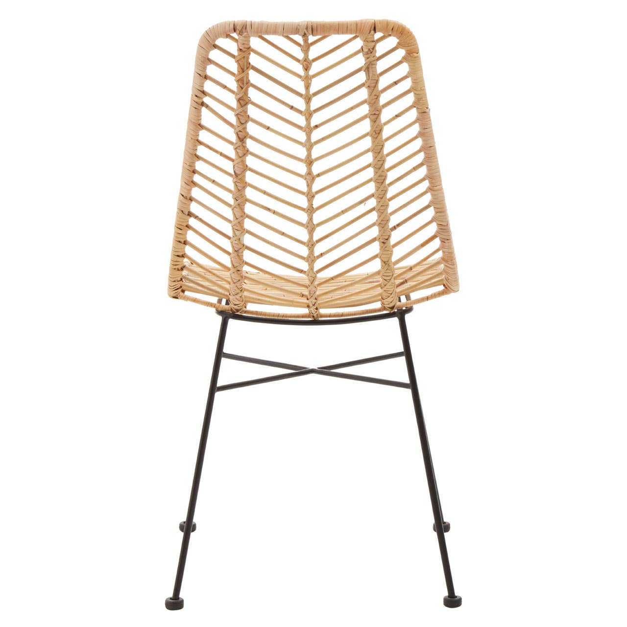 Curved Rattan Accent Chair