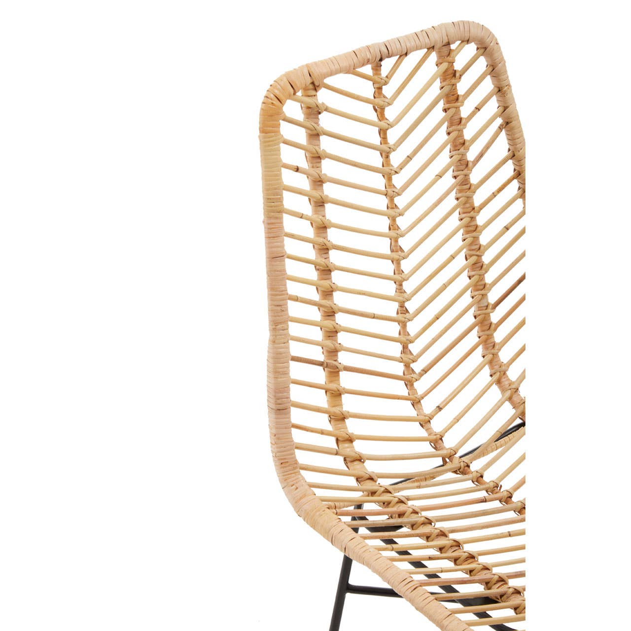Curved Rattan Accent Chair
