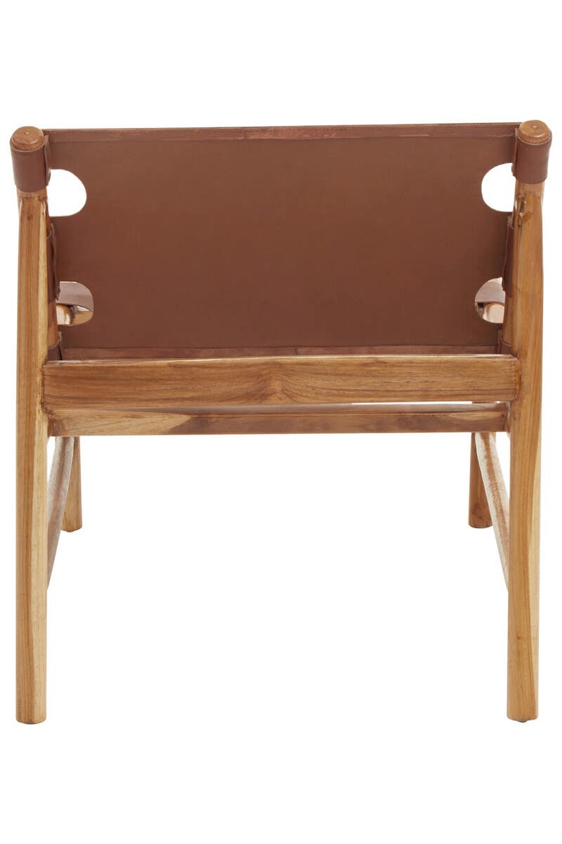 Rustic Leather Sling Chair