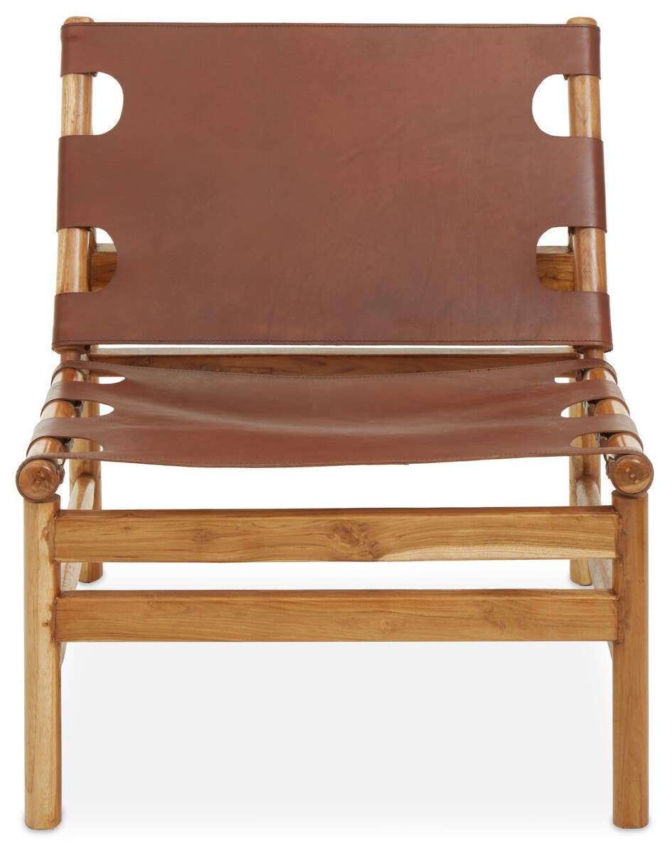 Rustic Leather Sling Chair