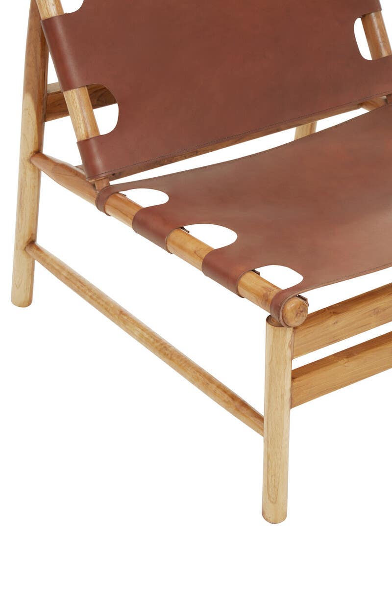 Rustic Leather Sling Chair