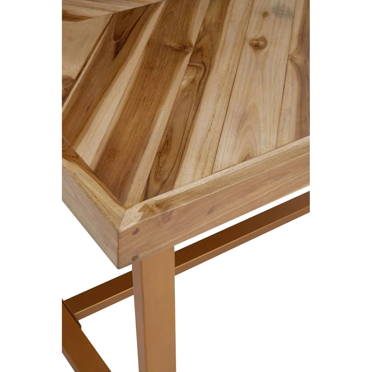 Herringbone Teak Dining Table