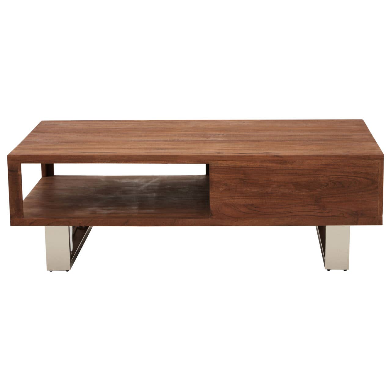 Acacia Wood Modern Coffee Table