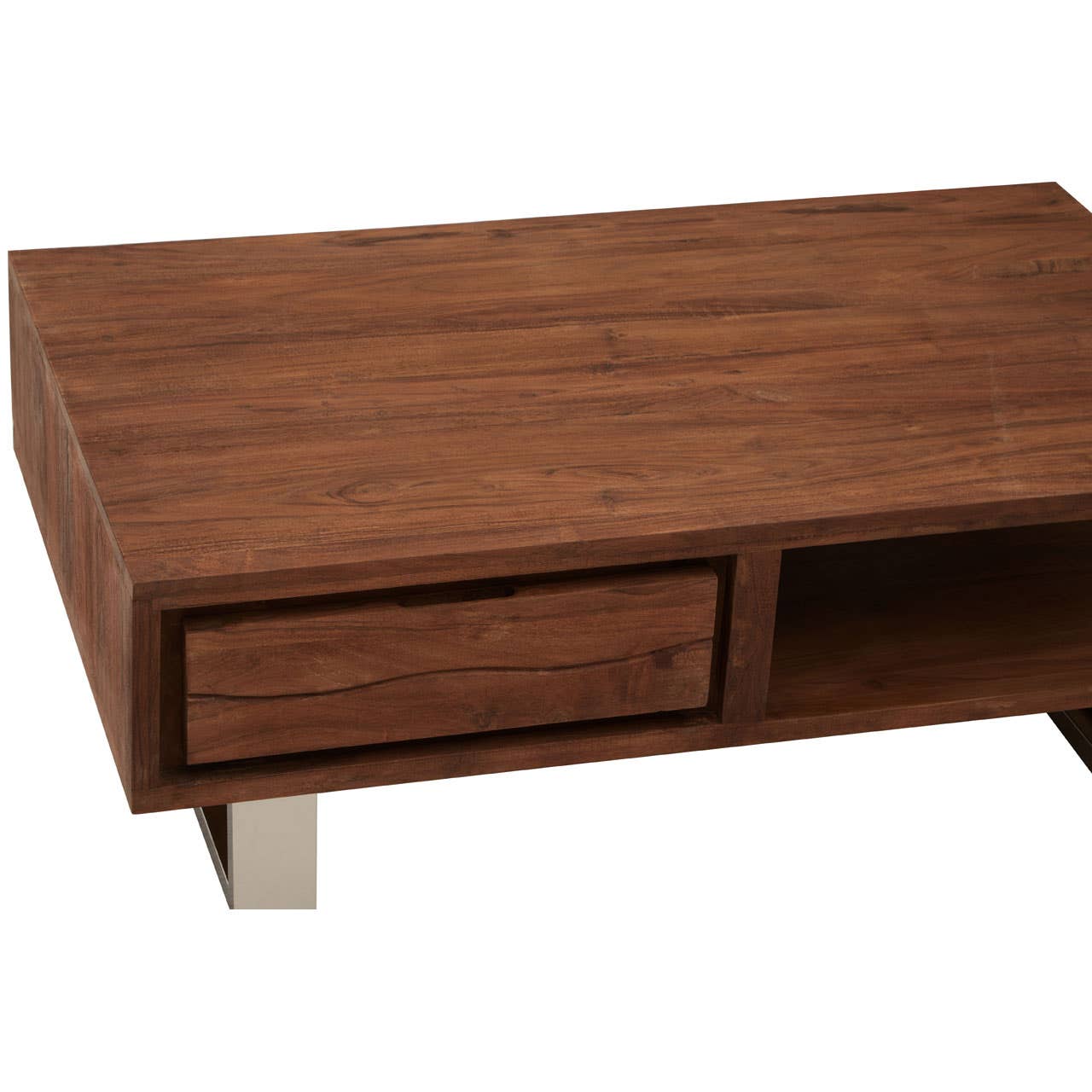 Acacia Wood Modern Coffee Table