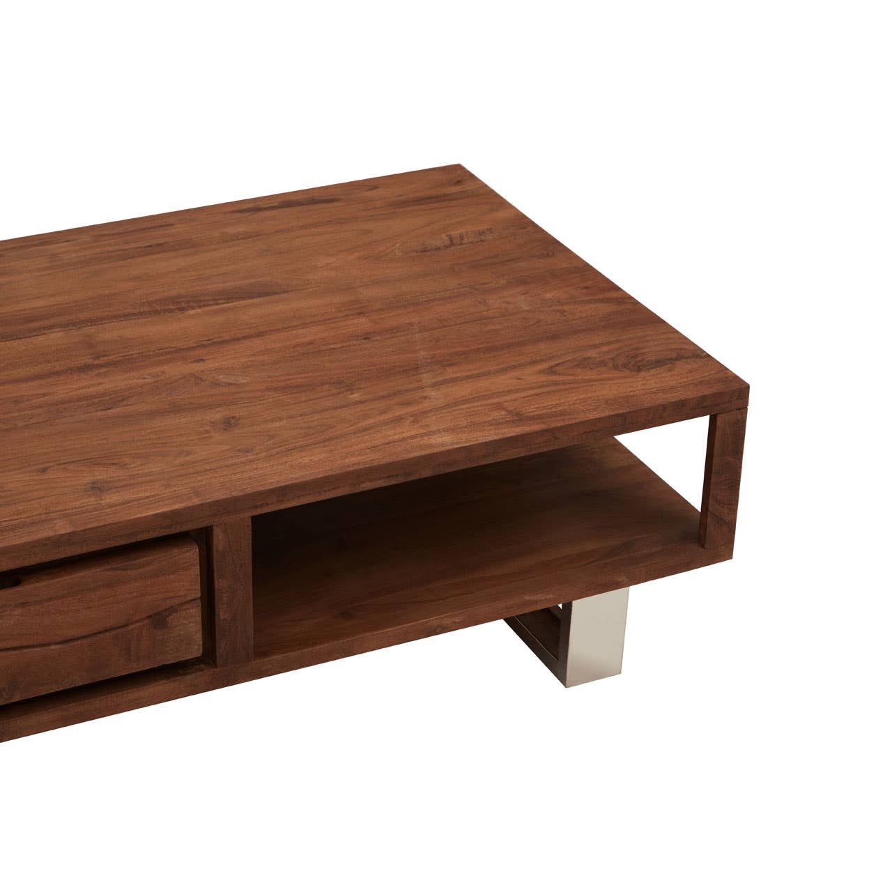 Acacia Wood Modern Coffee Table