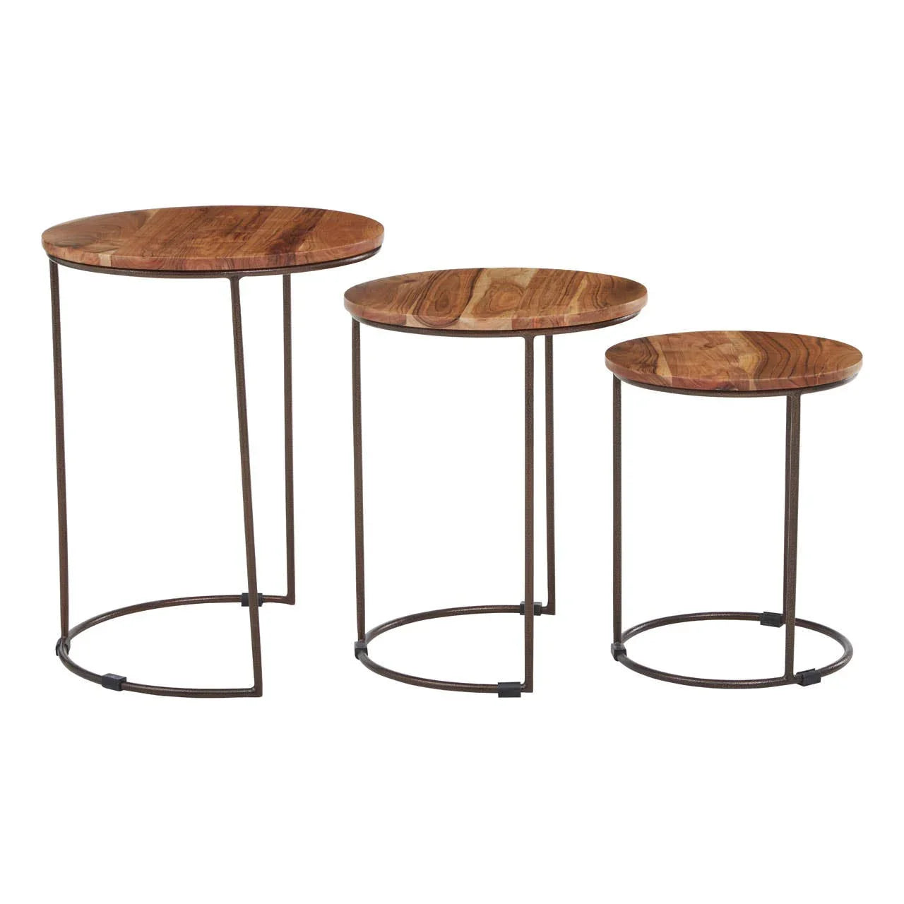 Boho Acacia Nesting Tables Set