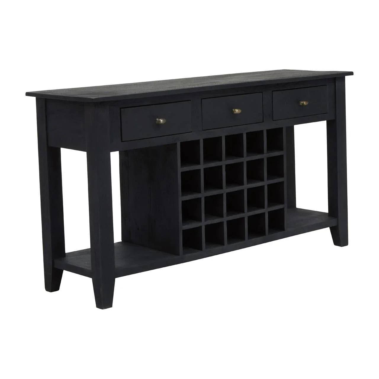 Wine Storage Console Mango Black