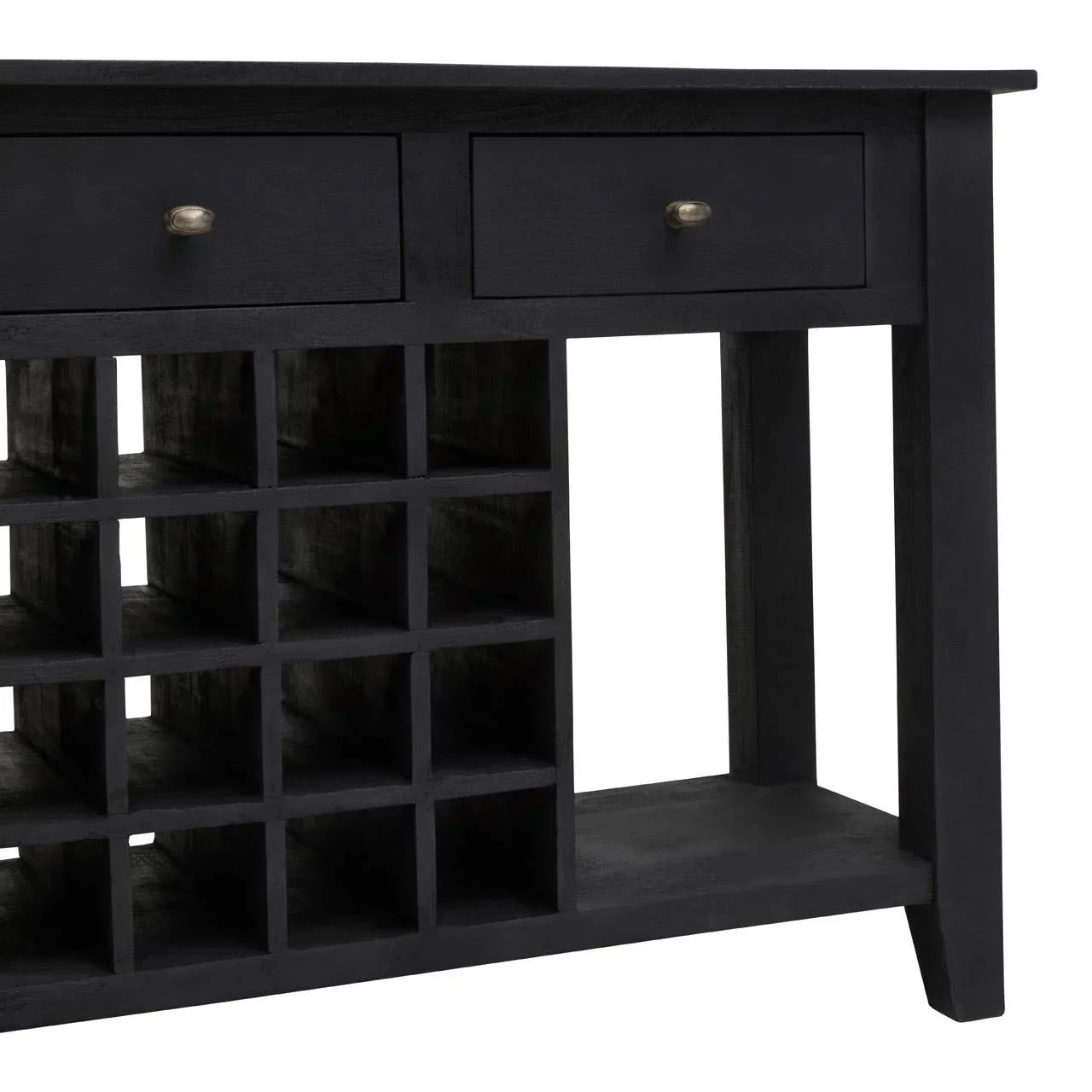 Wine Storage Console Mango Black
