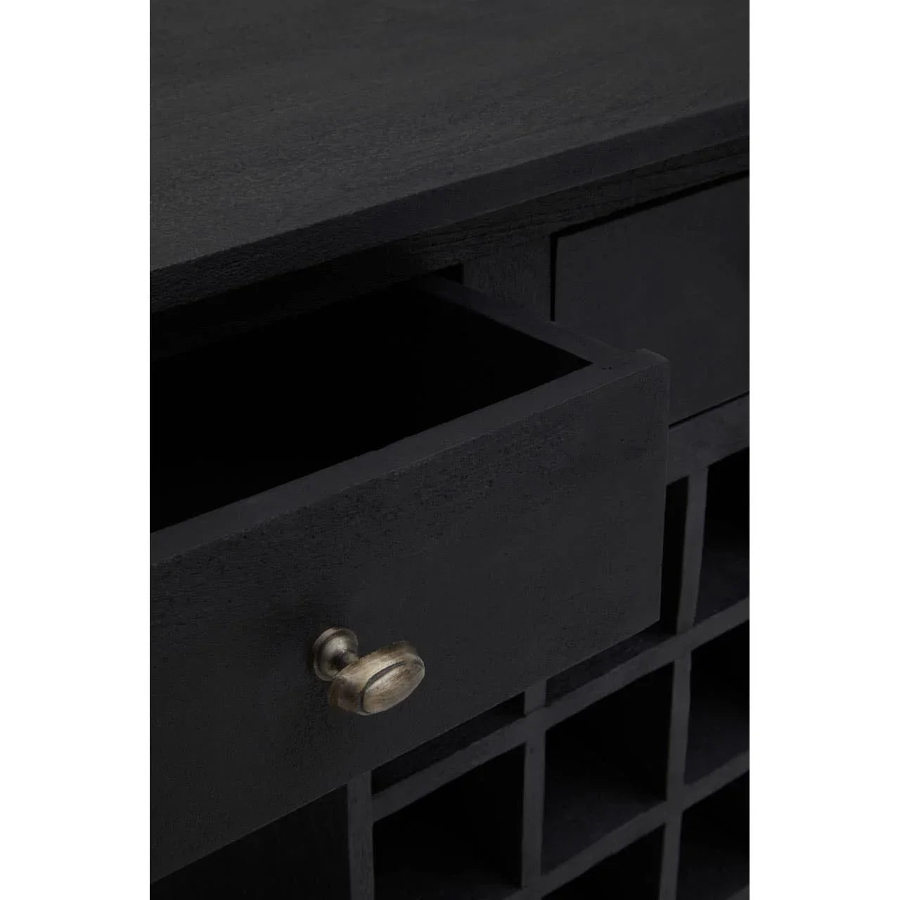 Wine Storage Console Mango Black