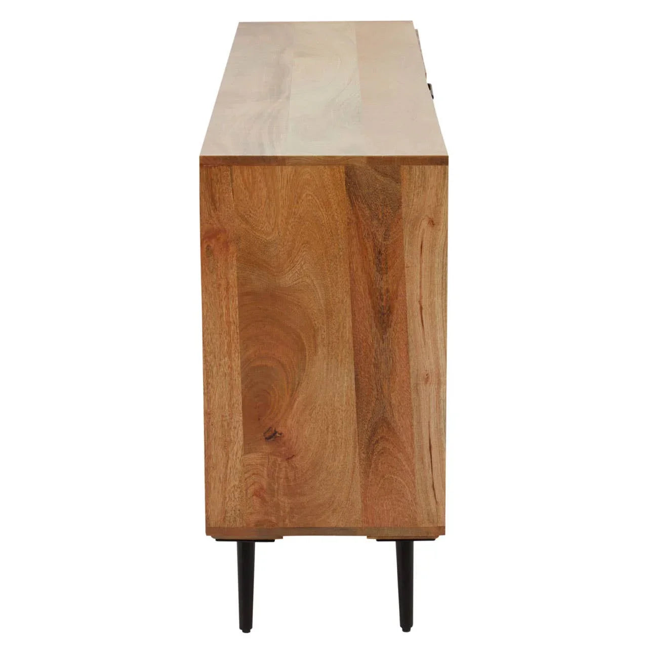 Boho Mango Wood Sideboard with Industrial Black Legs