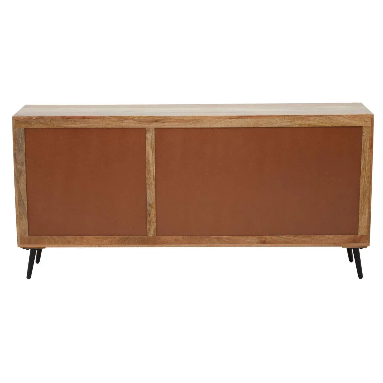 Boho Mango Wood Sideboard with Industrial Black Legs
