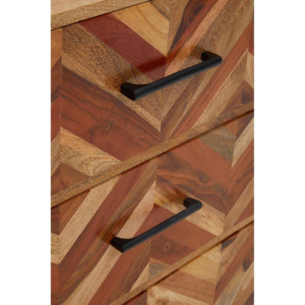 Boho Mango Wood Sideboard with Industrial Black Legs