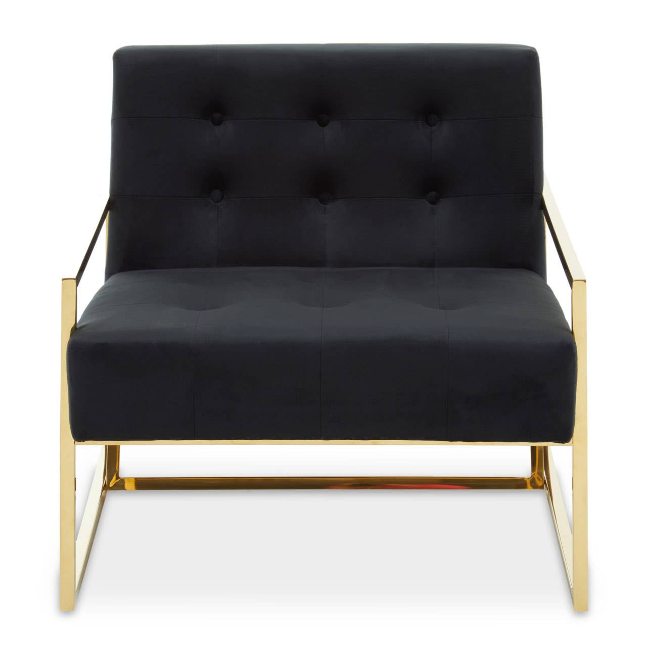 Luxe Black Velvet Lounge Chair