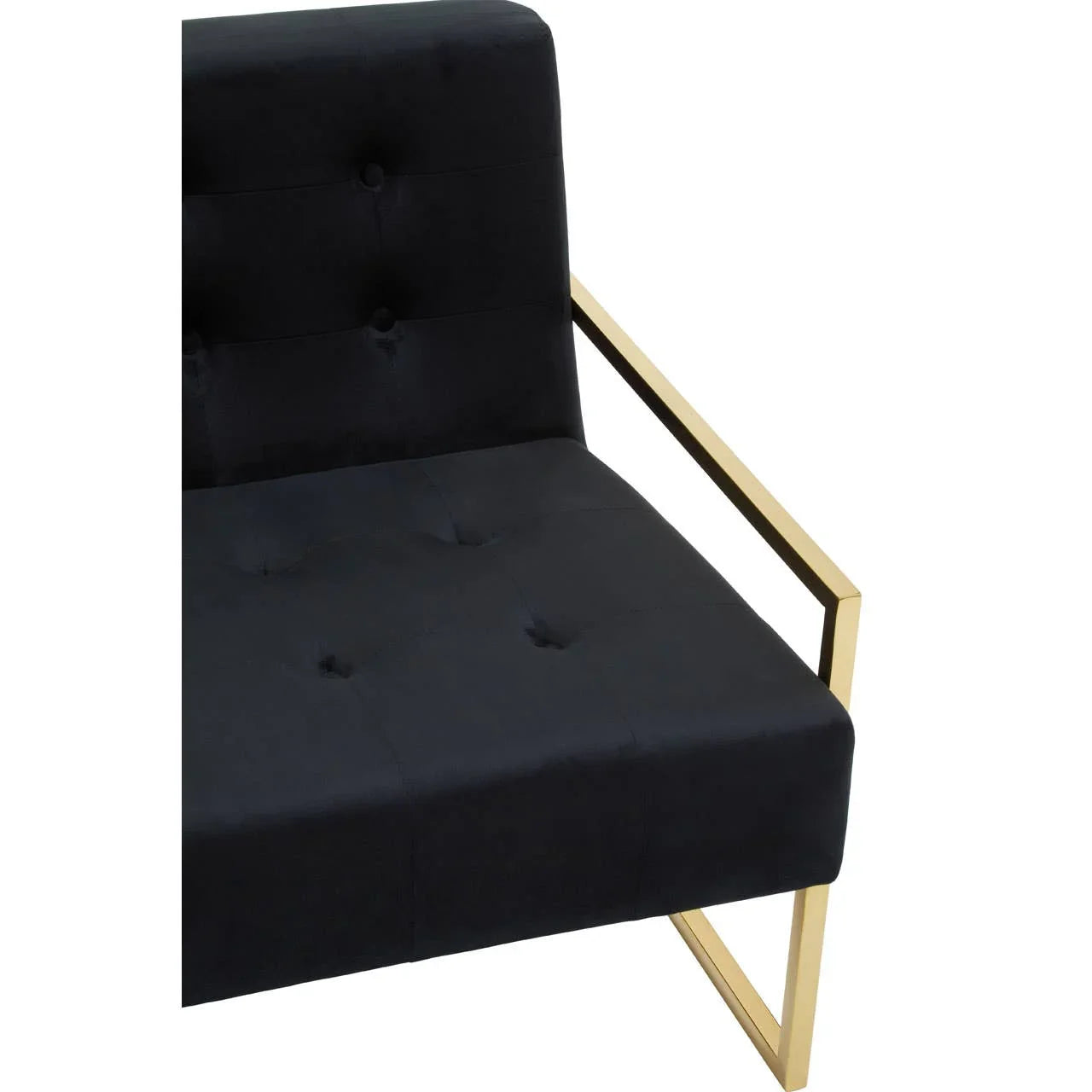 Luxe Black Velvet Lounge Chair