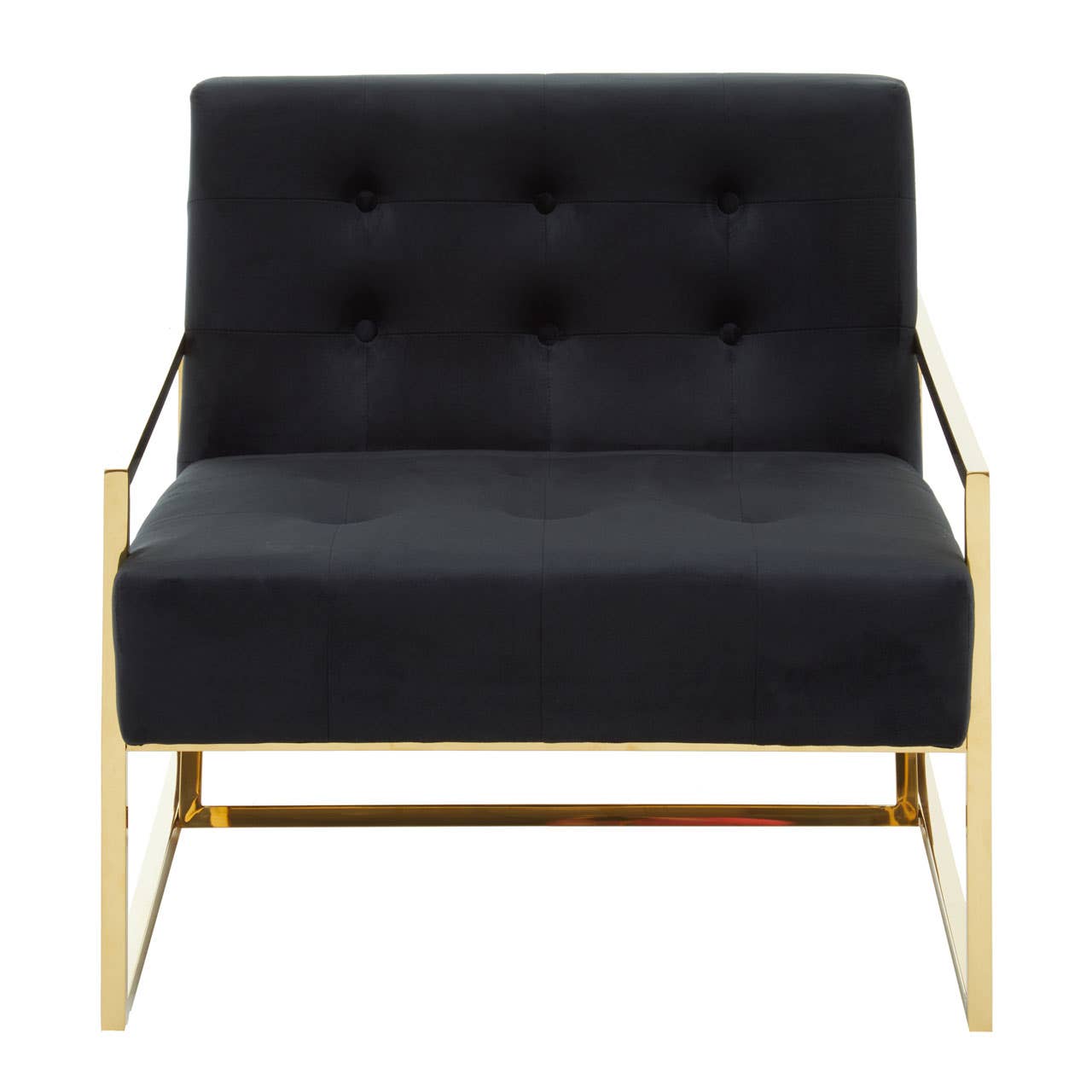 Luxe Black Velvet Lounge Chair
