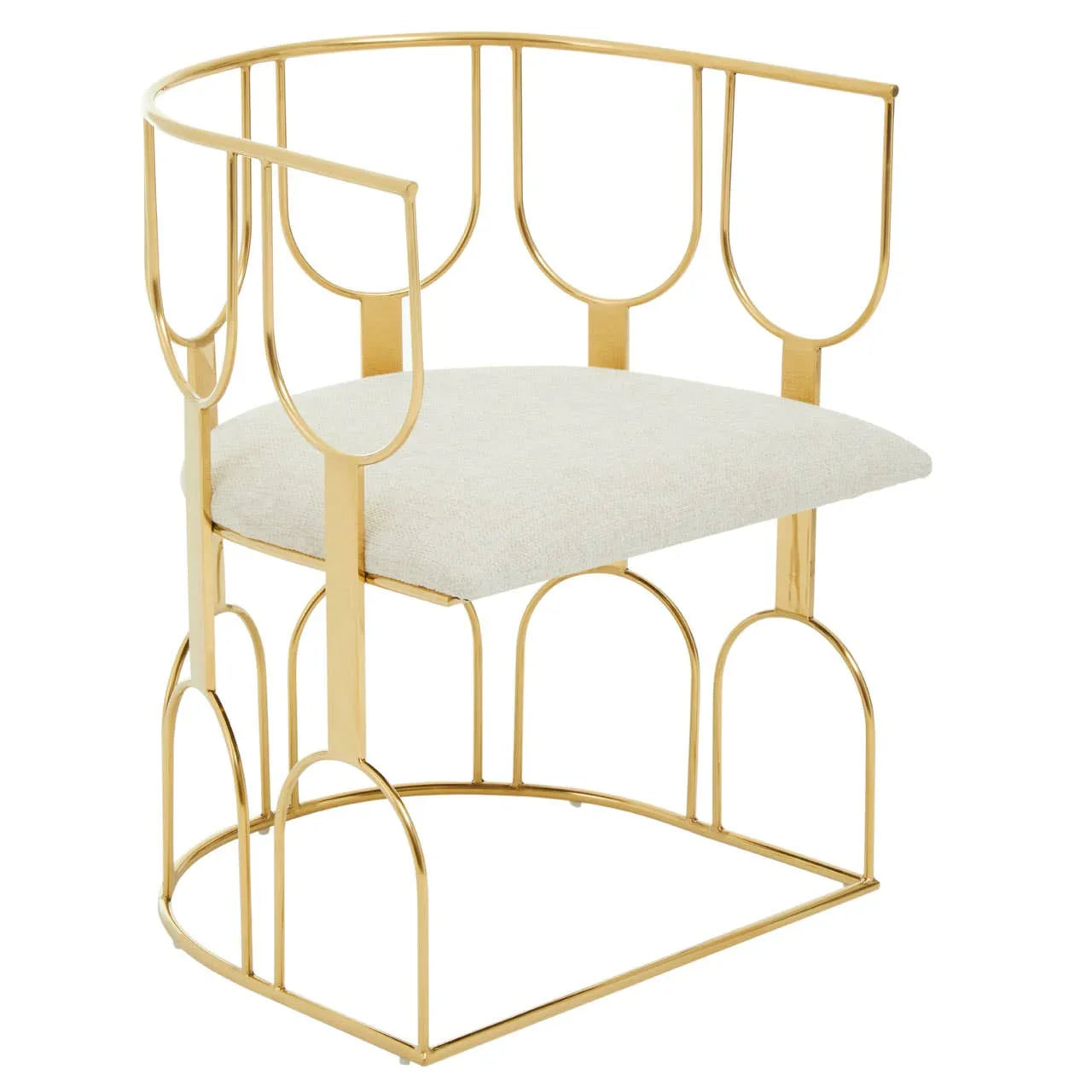 Luxe Gold Frame Accent Chair