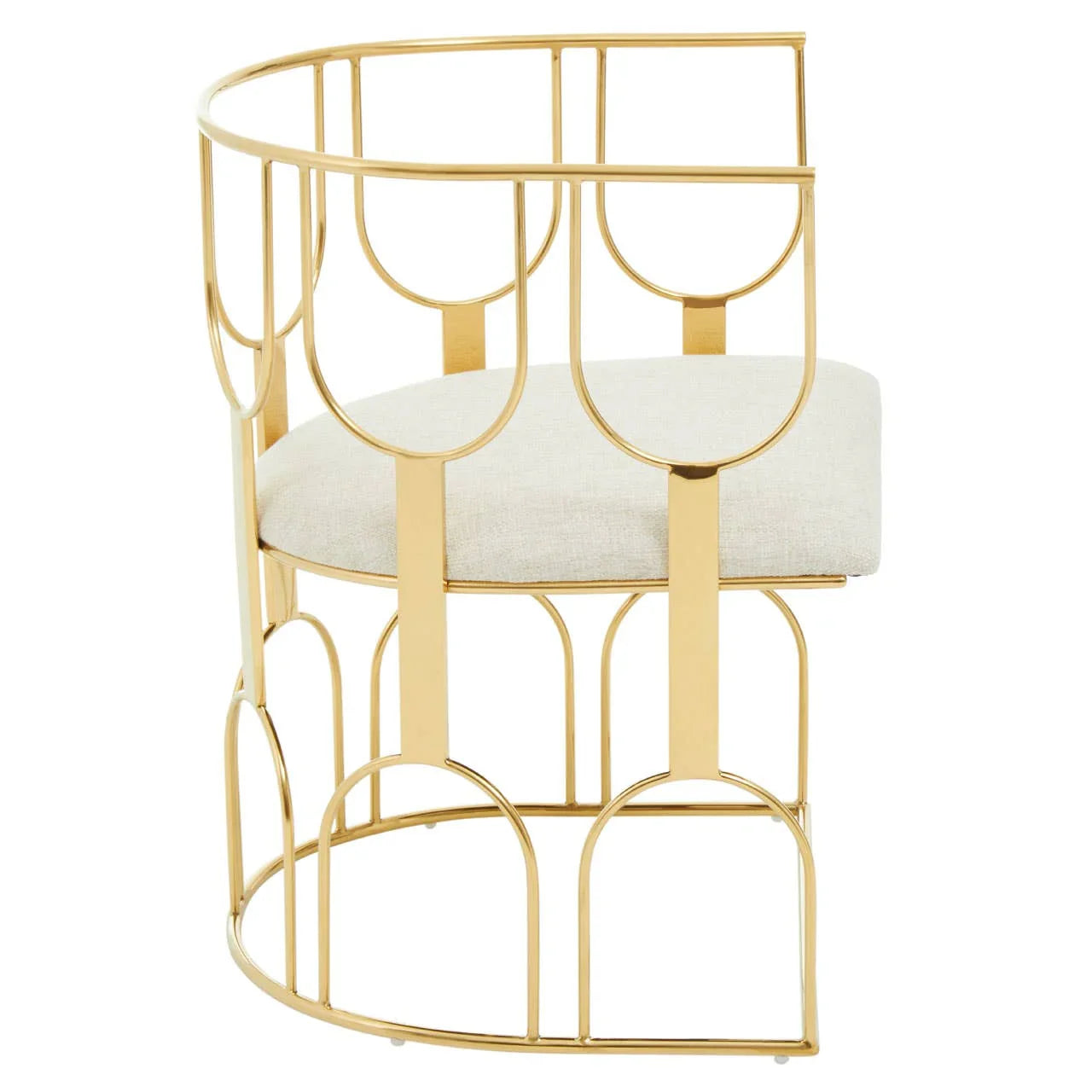 Luxe Gold Frame Accent Chair