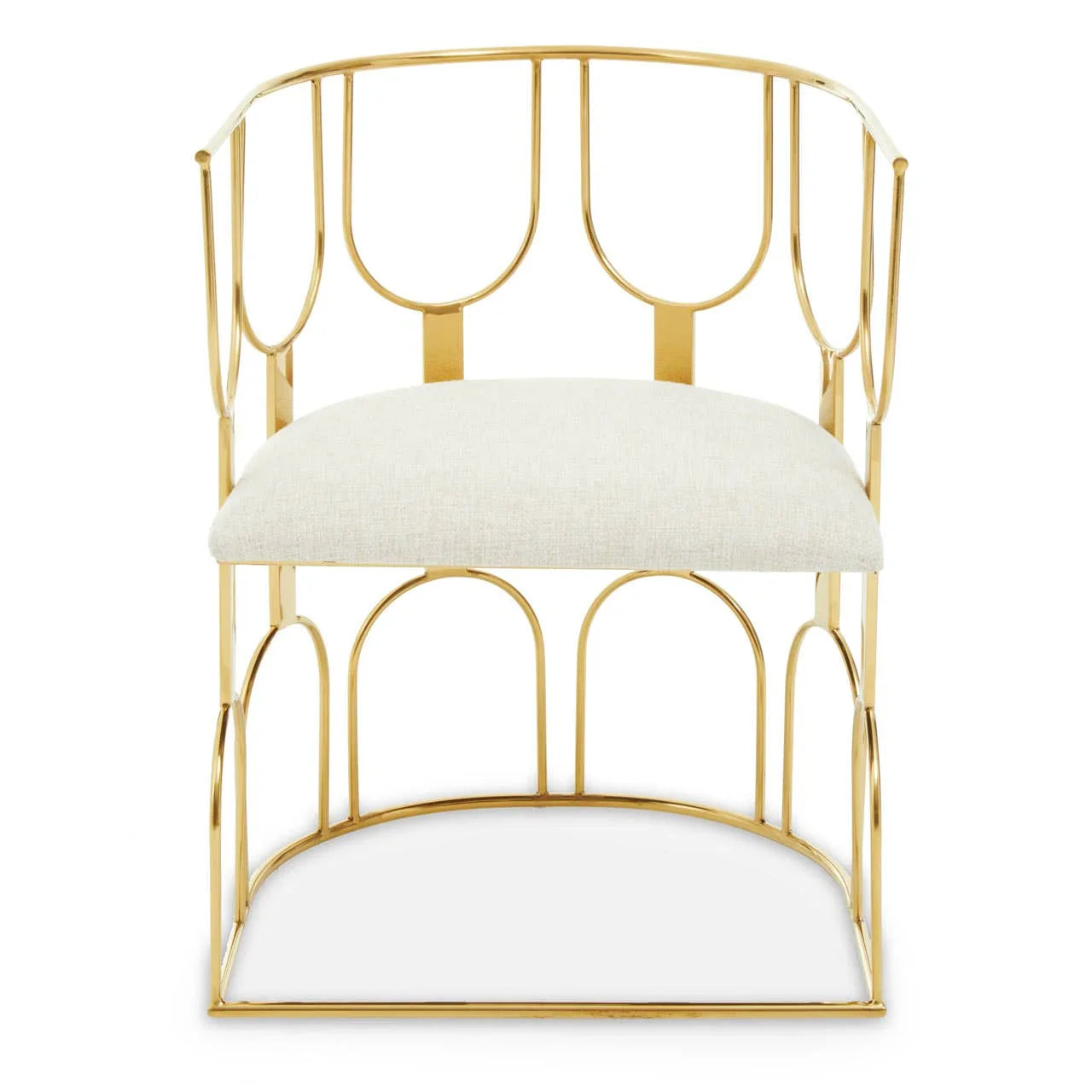 Luxe Gold Frame Accent Chair