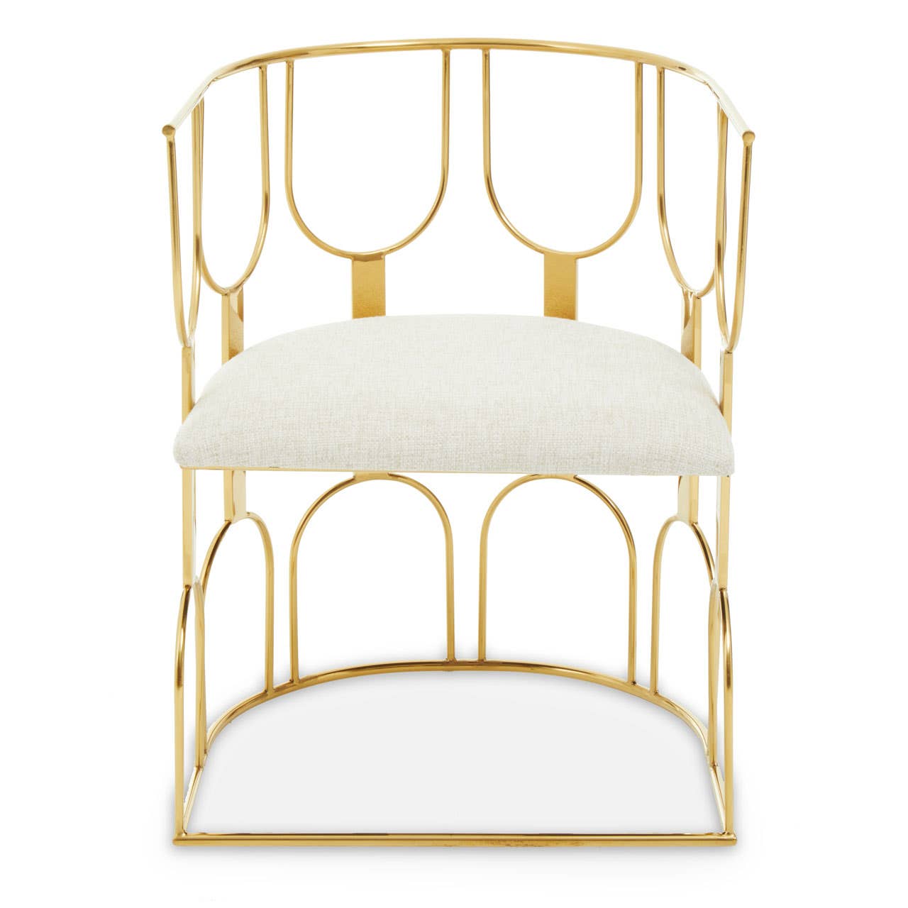 Luxe Gold Frame Accent Chair