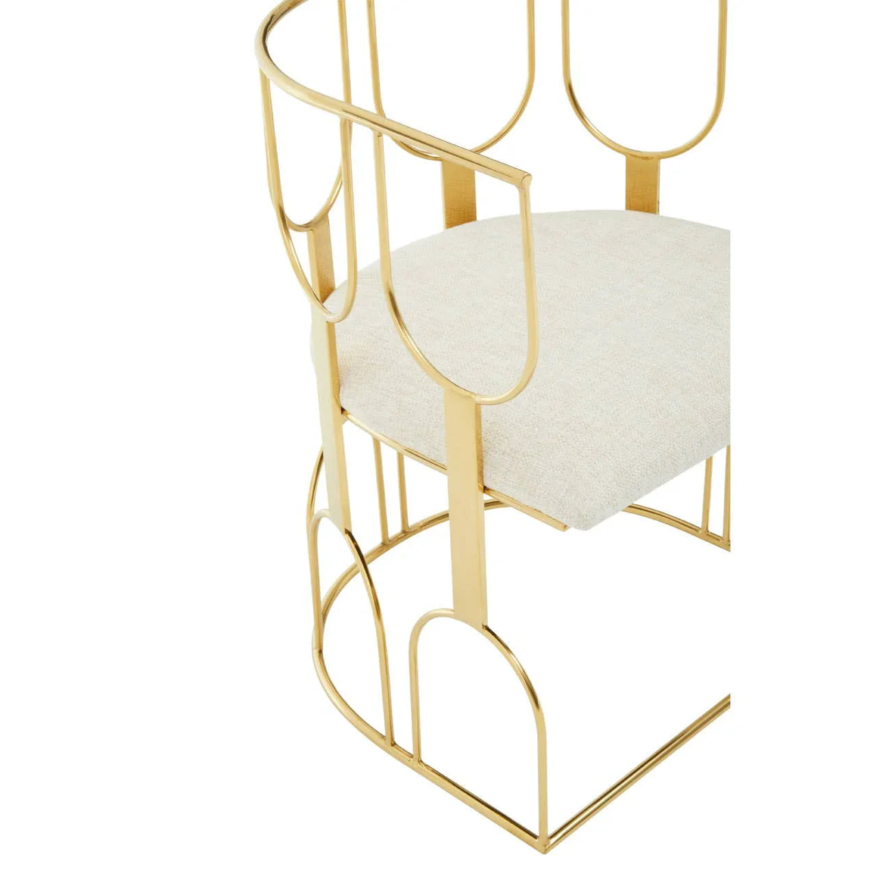 Luxe Gold Frame Accent Chair