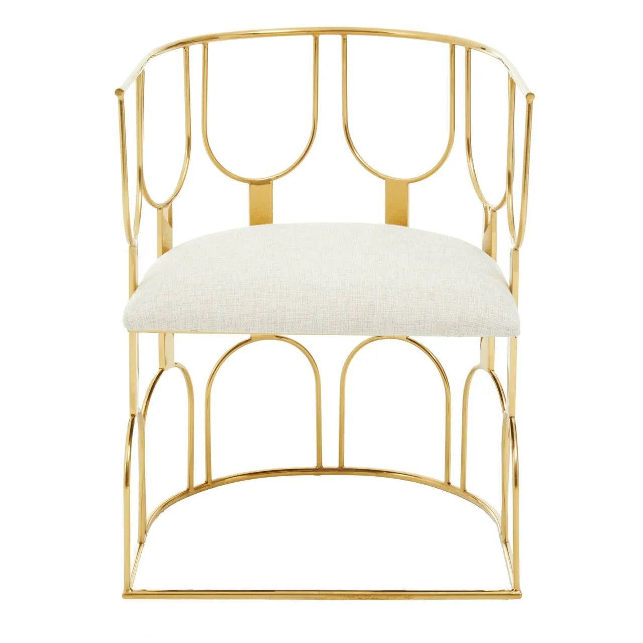 Luxe Gold Frame Accent Chair