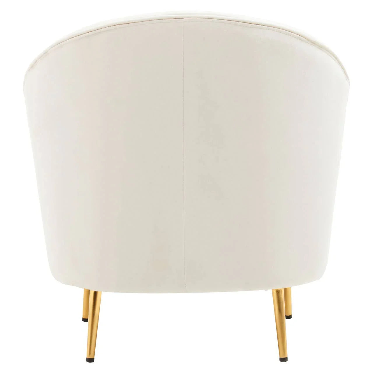 Luxe Beige Velvet Accent Chair