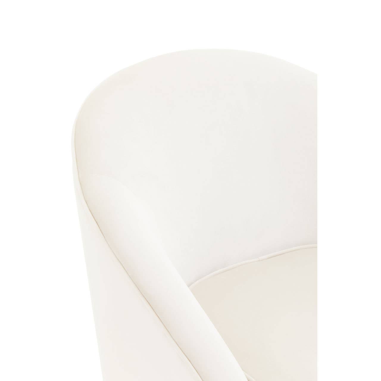 Luxe Beige Velvet Accent Chair