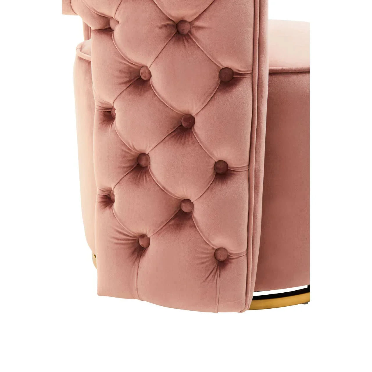 Luxe Pink Velvet Swivel Seat
