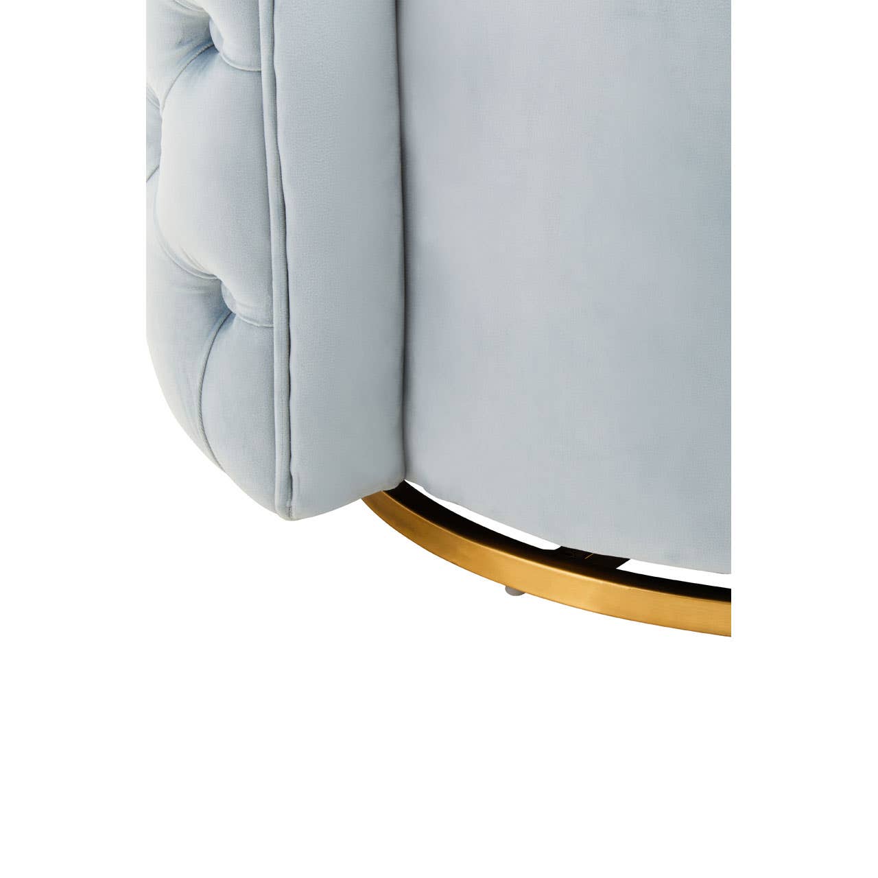 Luxe Blue Velvet Swivel Chair