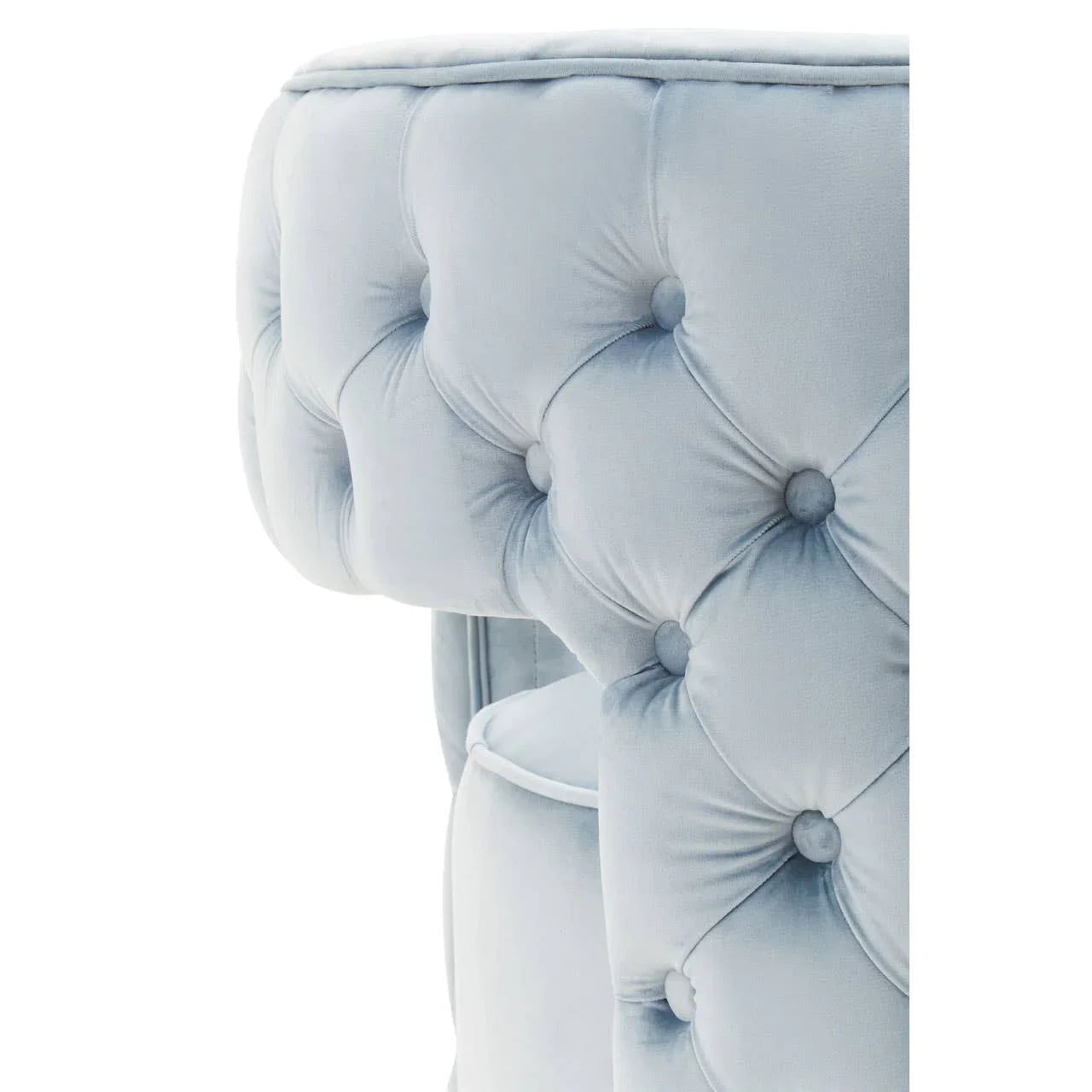 Luxe Blue Velvet Swivel Chair