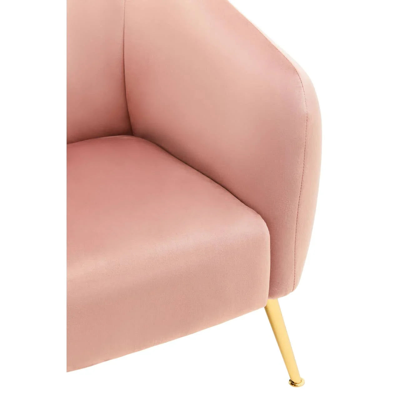 Luxe Pink Velvet Armchair