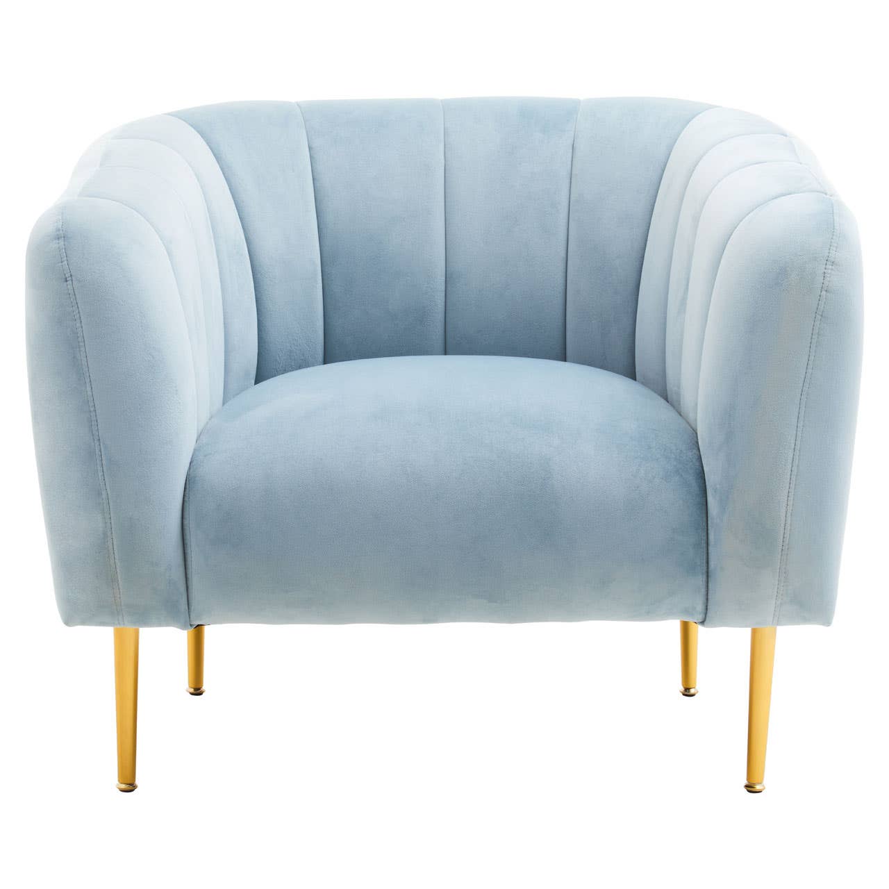 Luxe Blue Velvet Armchair