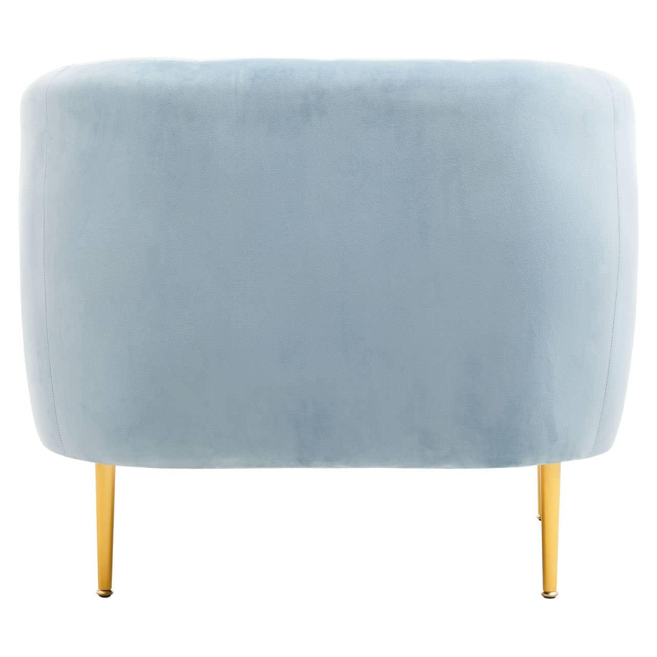Luxe Blue Velvet Armchair