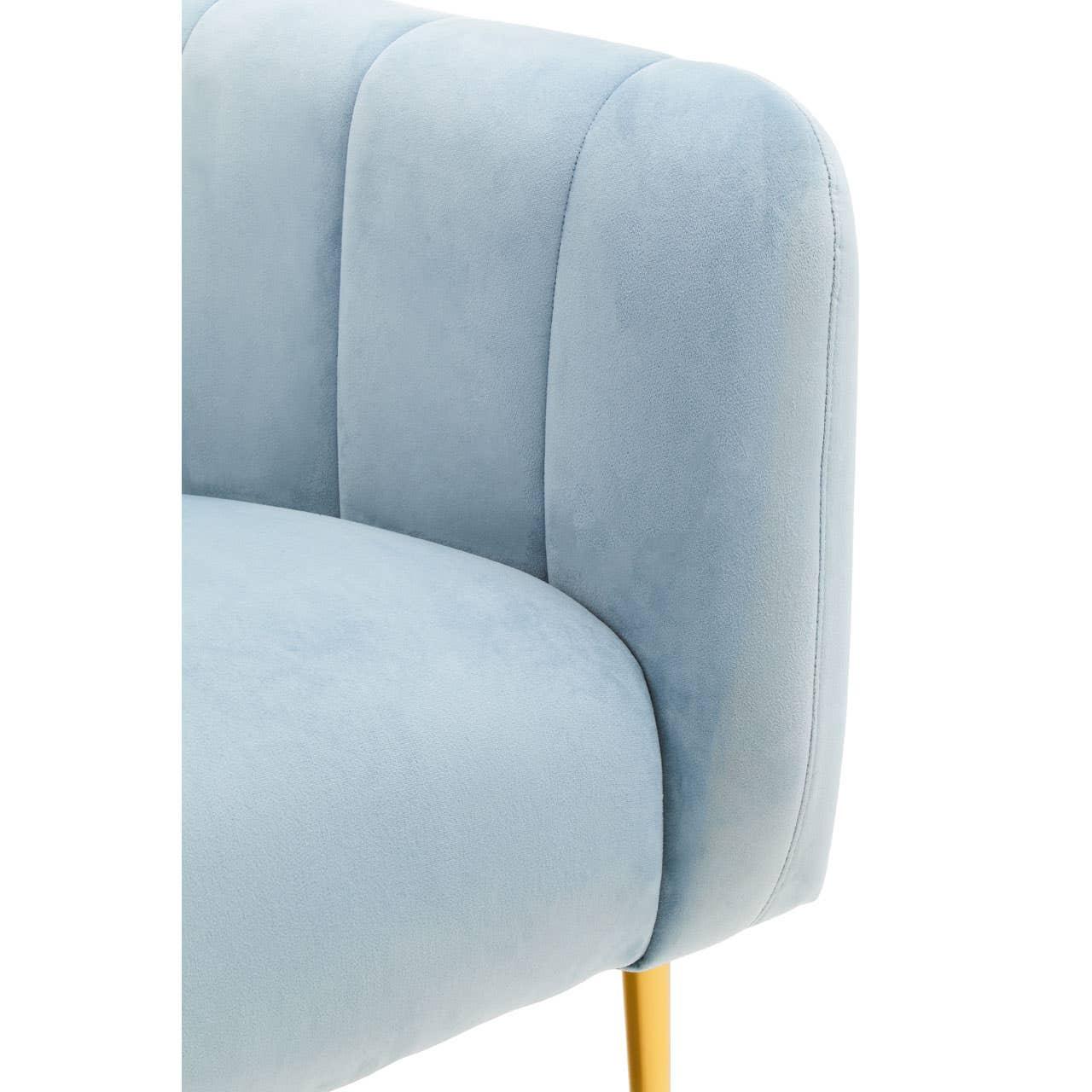 Luxe Blue Velvet Armchair