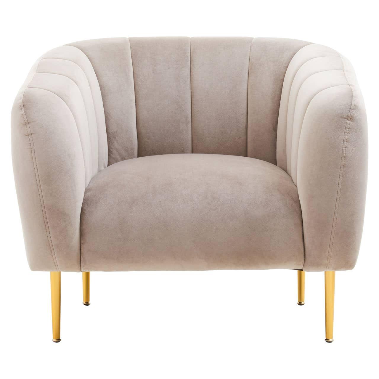 Luxe Mink Velvet Armchair