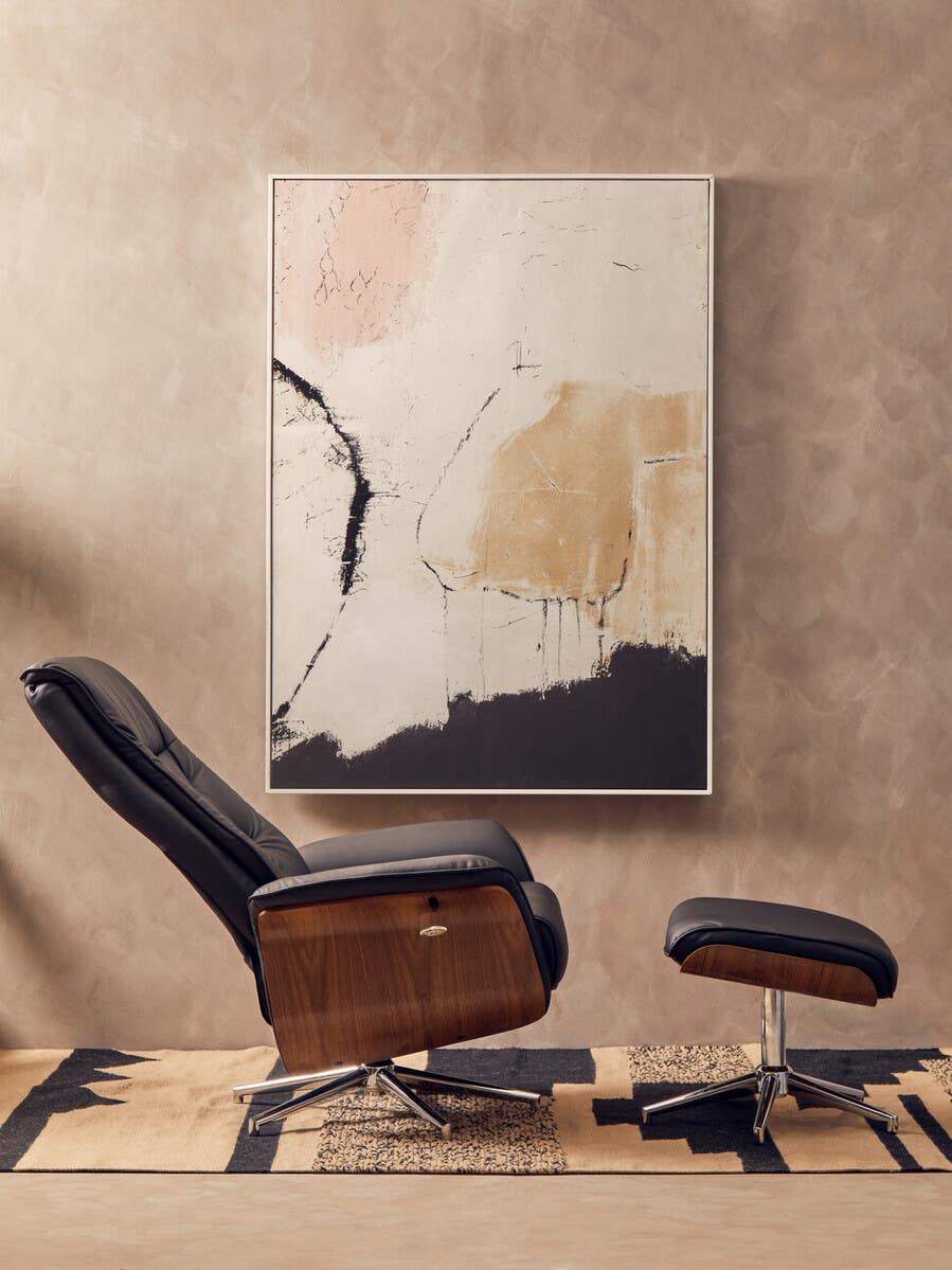 Modern Black Recliner Set