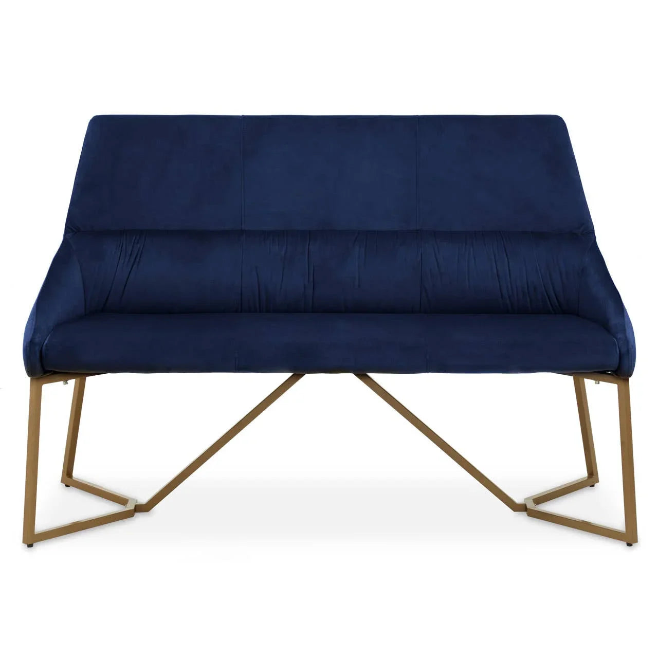 Luxe Blue Velvet Bench