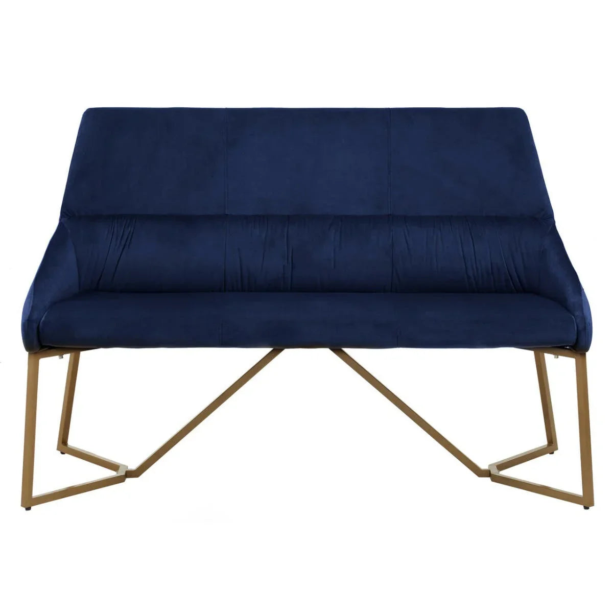 Luxe Blue Velvet Bench