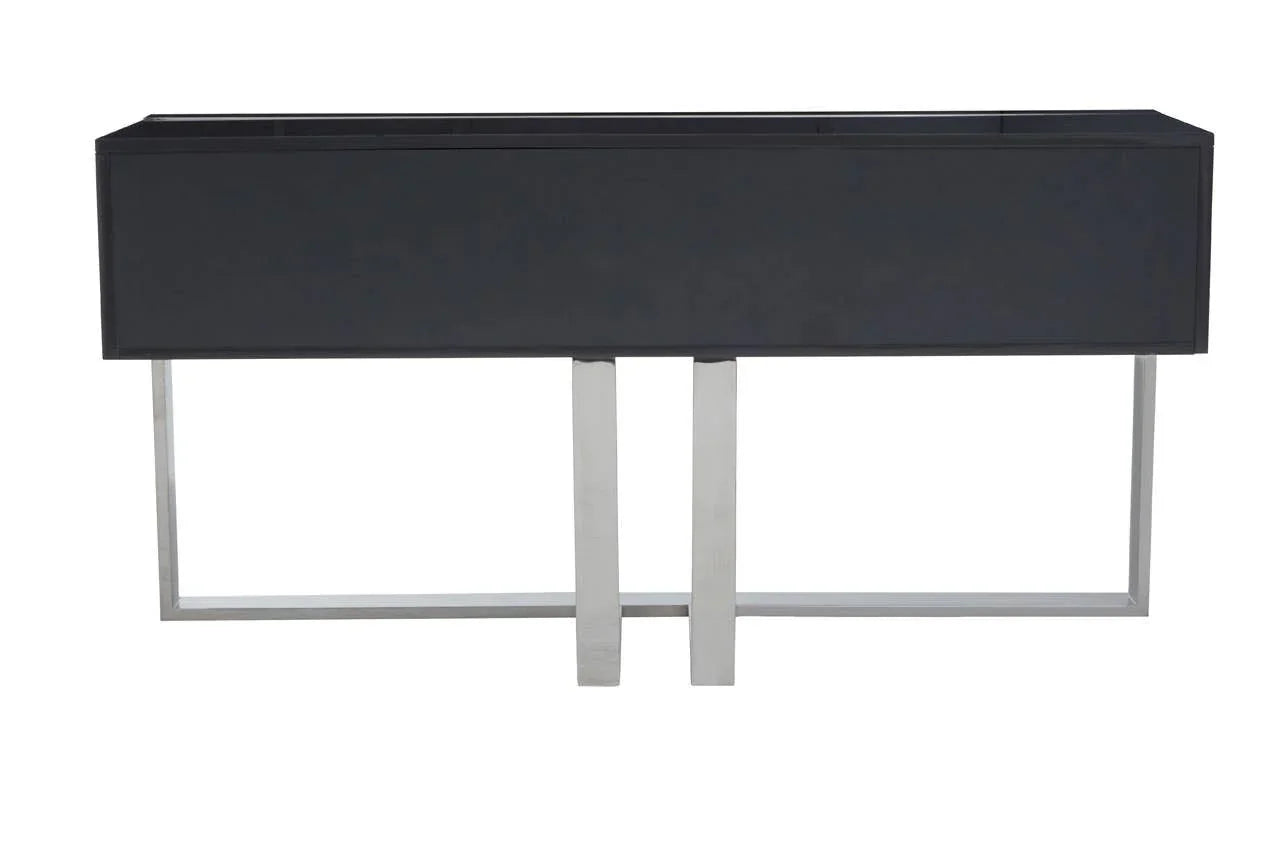 Console Table Grey Gloss Finish