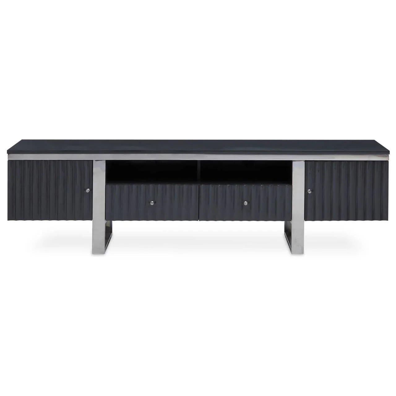 Modern Grey Media Storage Unit