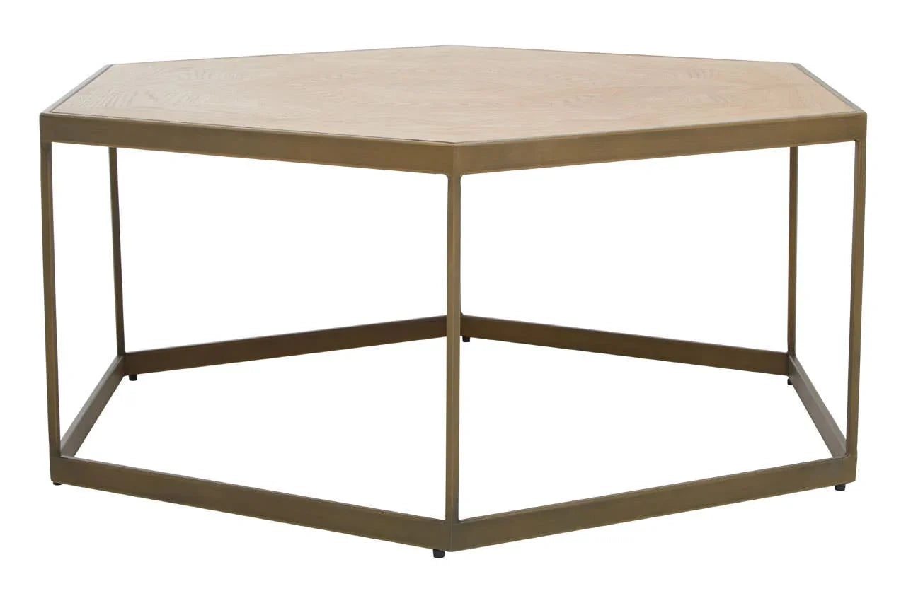 Hexagonal Oak Coffee Table