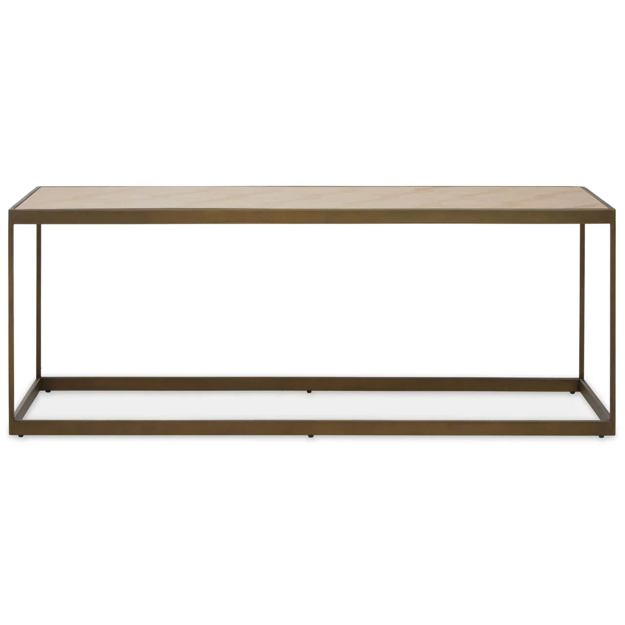 Brown Wood Steel Coffee Table