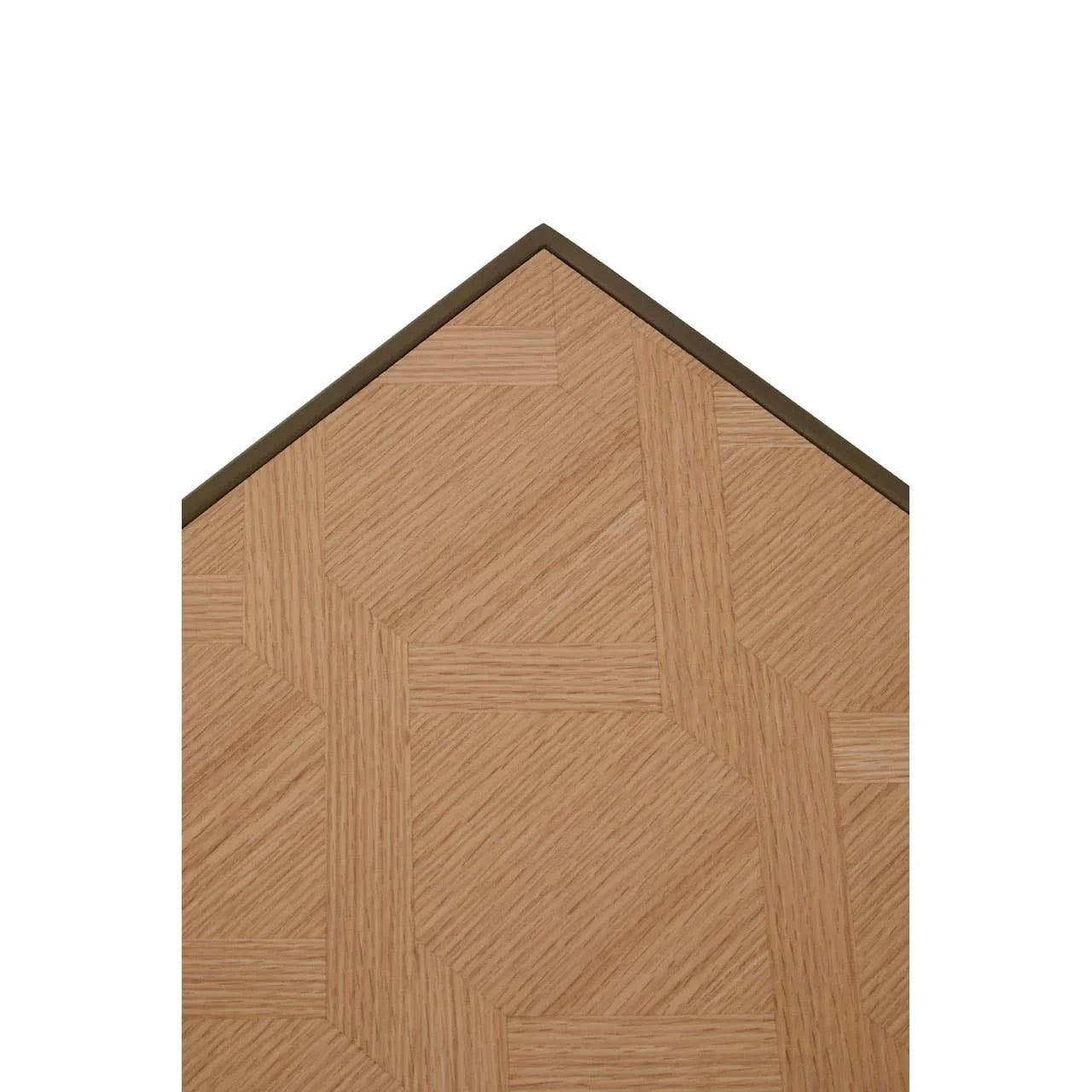 Brown Wood Steel Coffee Table