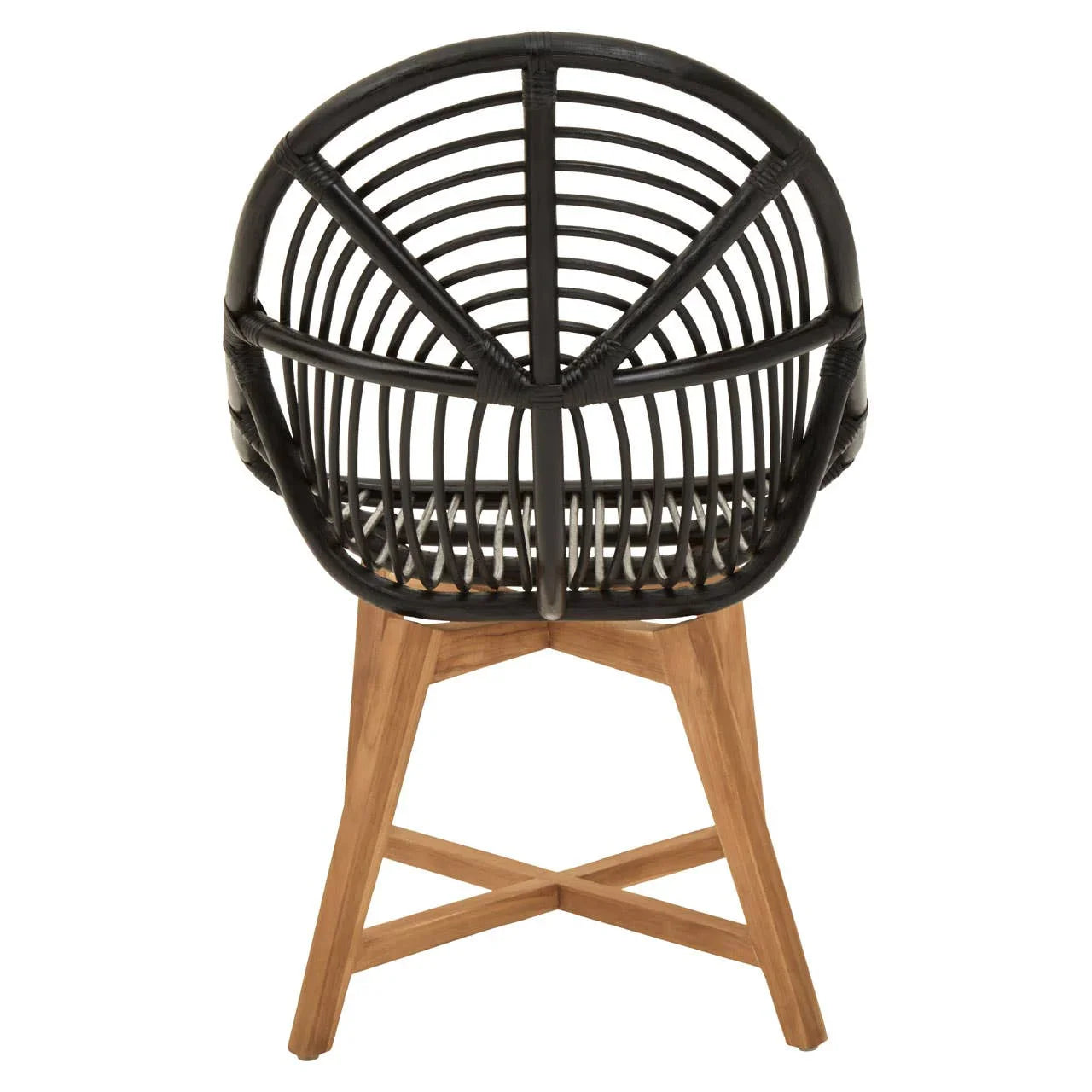 Modern Rattan Teak Accent Chair