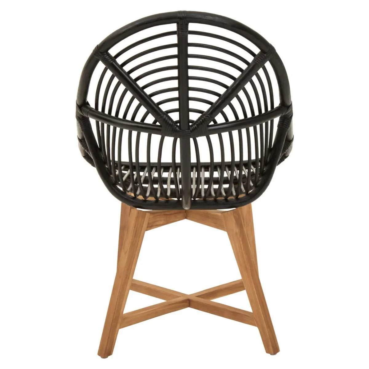Modern Rattan Teak Accent Chair