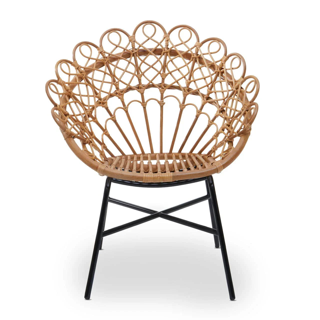 Boho Peacock Rattan Chair